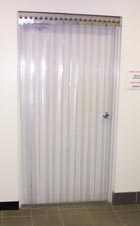 Personal access stainless steel strip door